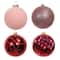 Assorted 4 Pack 4.7" Pink & Red Shatterproof Ball Ornaments, 1pc. by Ashland®